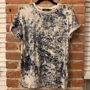 Topman Allover Print Rolled Sleeve T-shirt